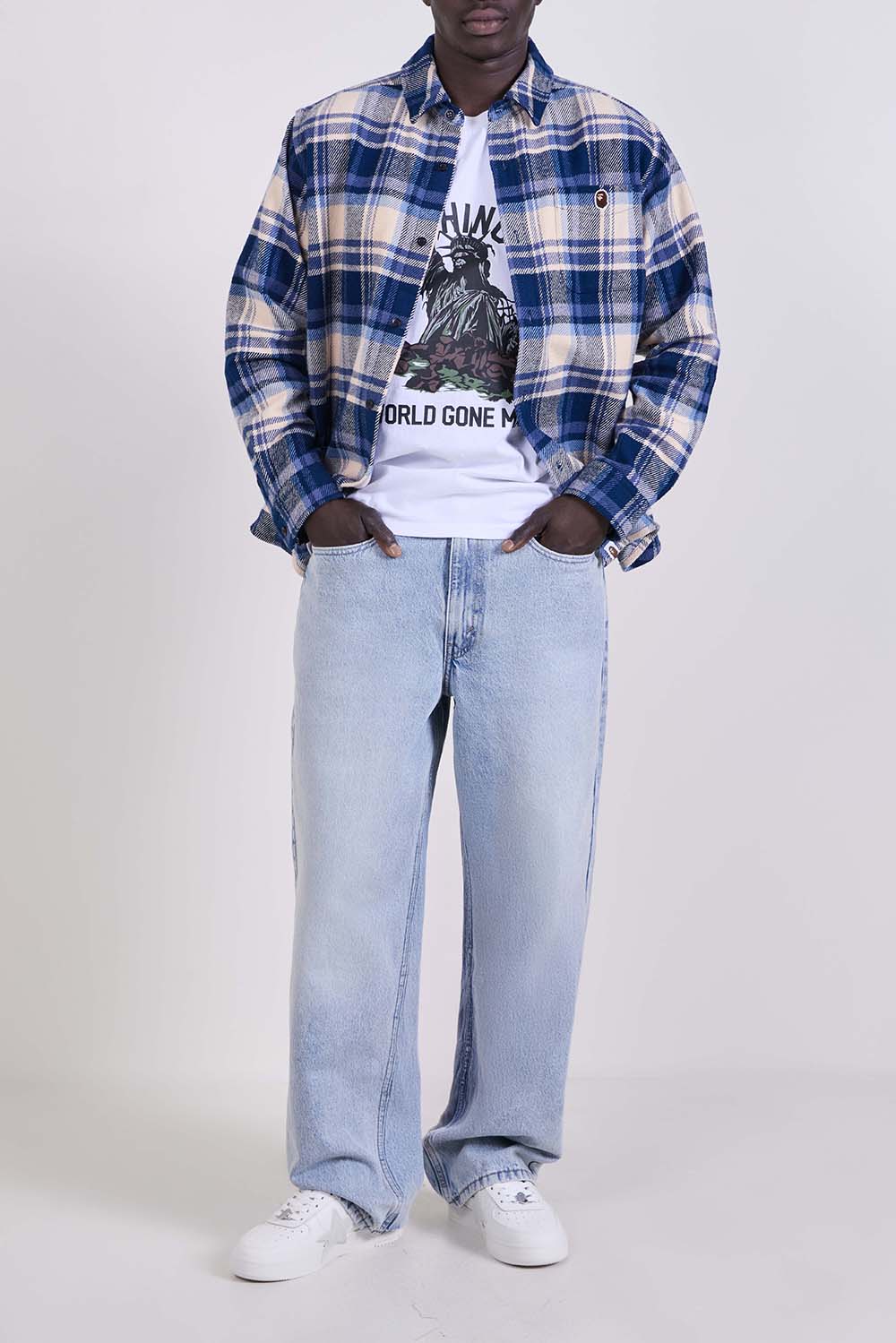 חולצת כפתורים משבצות